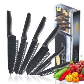 Knife Set, McCook 12-Piece Granite Kitchen Knife Set, High Carbon German Stainless Steel Knives Set with Blade Guards, Non-stick Coating, Ultra Sharp,