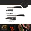 Thyme & Table Non-Stick Coated High Carbon Stainless Steel Kitchen Knives, 3 Piece Set