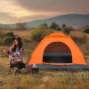 1-Person Waterproof Camping Dome Tent Automatic Pop Up Quick Shelter Outdoor Hiking Orange